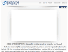 Tablet Screenshot of pacificcovedevelopment.com